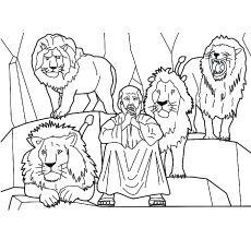 Daniel In The Lions Den Coloring Page at GetColorings.com | Free ...