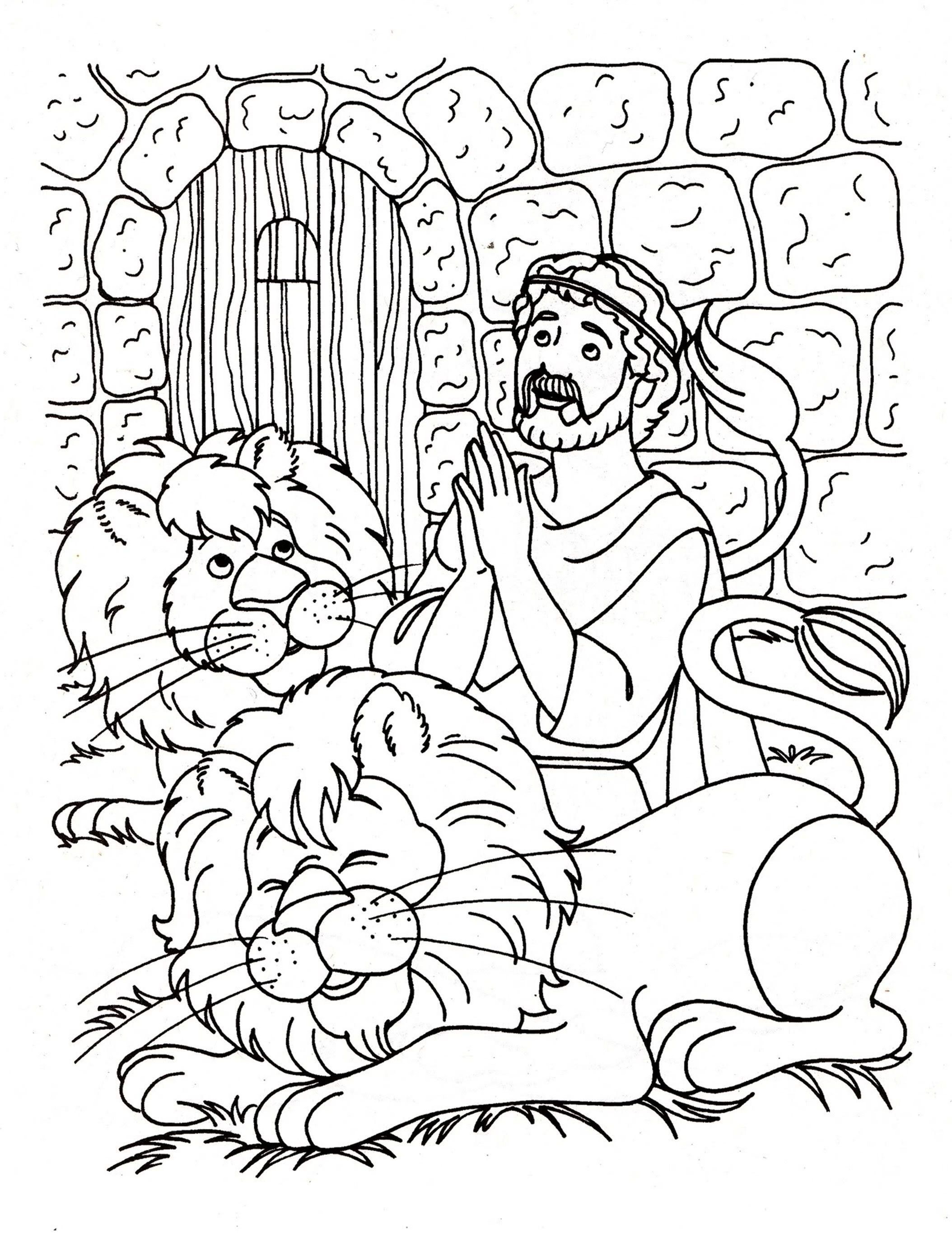 2108x2729 Daniel And The Lions Den Coloring Sheet Sheets