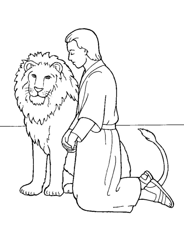 768x1024 Awesome Daniel In The Lions Den Coloring Page Selected Informative