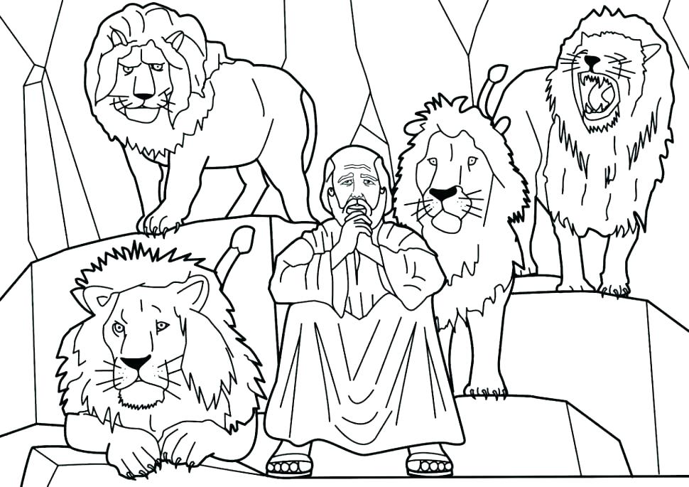 970x685 Daniel And The Lions Den Coloring Page Coloring Pages And Lions