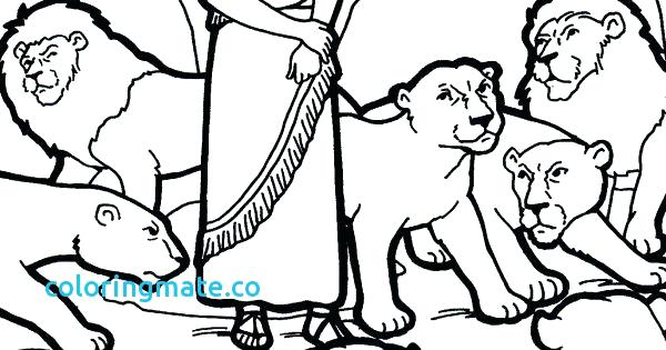 600x315 Daniel And The Lions Den Coloring Page In The Lions Den Coloring