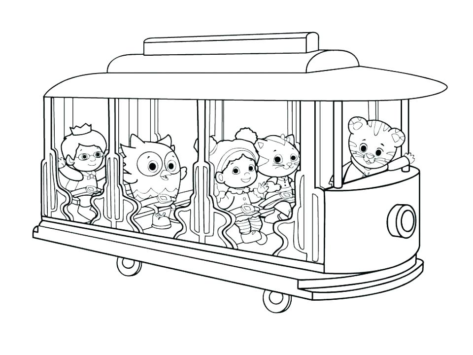960x720 Daniel Tiger Coloring Page Tiger Coloring Pages Printable Trolley