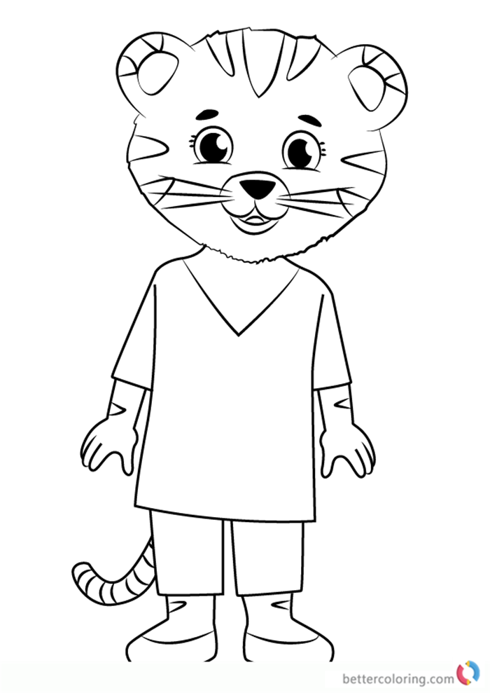 700x989 Mom Tiger From Daniel Tiger Coloring Pages
