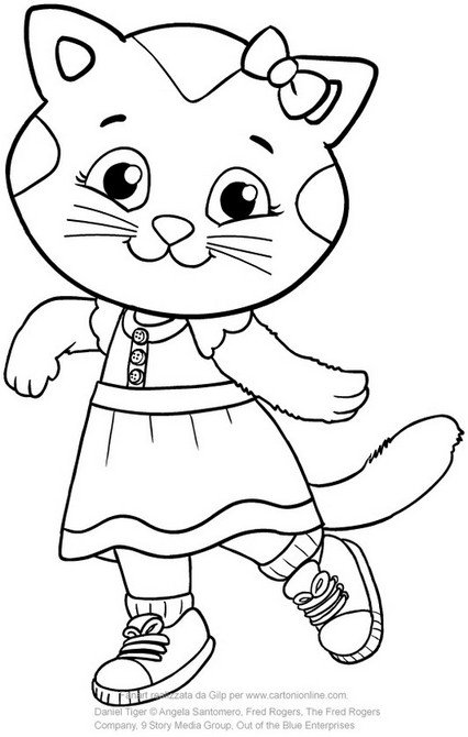 426x670 Coloring Page Daniel Tiger Printable Drawing Board Weekly