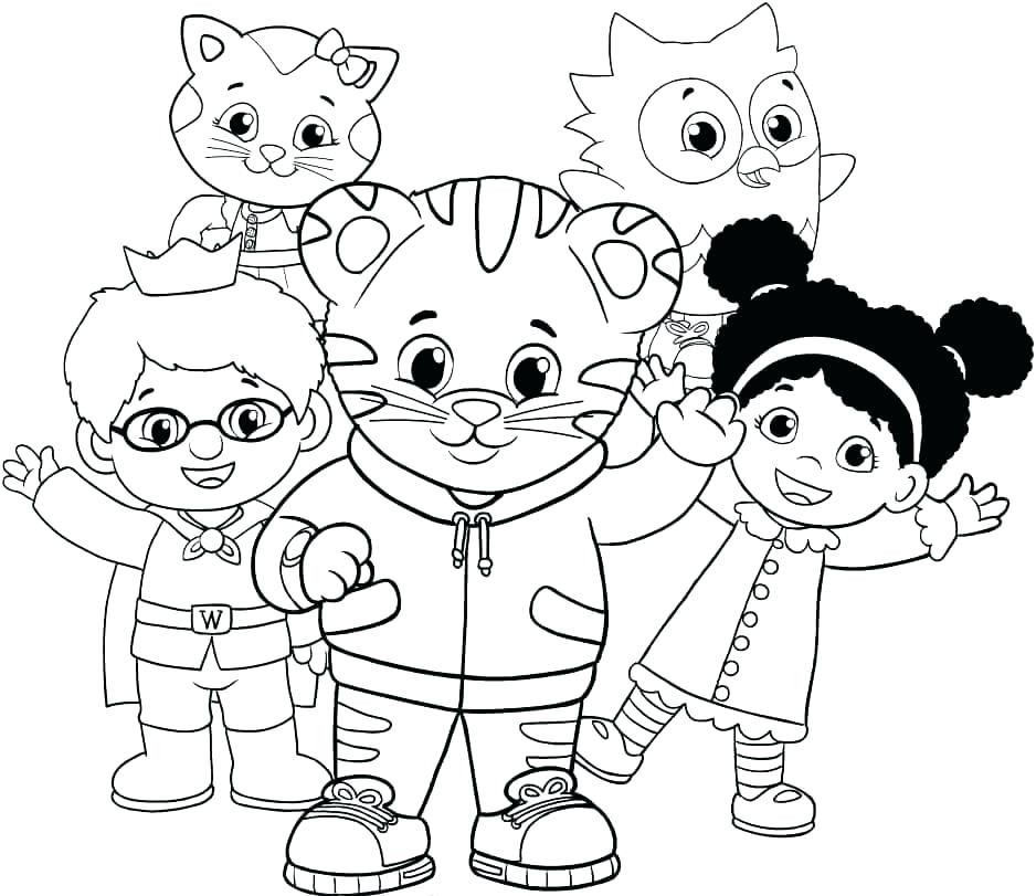 938x811 Daniel Tiger Coloring Pages Free Tiger Coloring Pages Tigers
