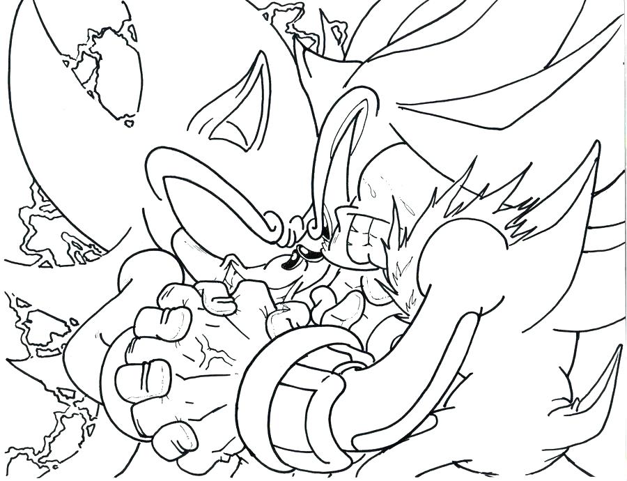 900x690 Coloriage Sonic The Hedgehog Dark Super Sonic Coloring Pages Pics