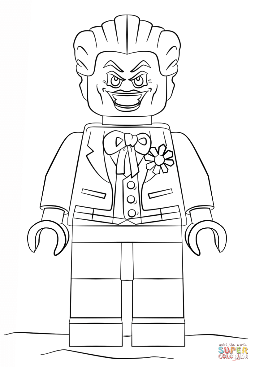 824x1186 Lego Joker Coloring Page On Pages