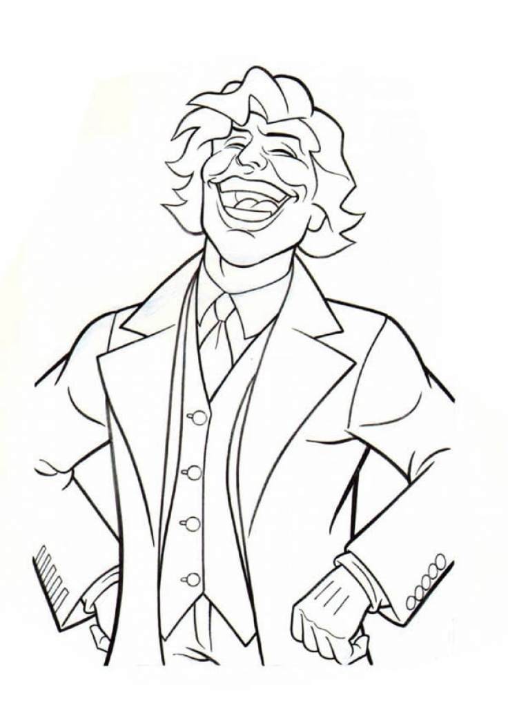 736x1024 The Laughing Joker Coloring Page To Print For Free Famous People