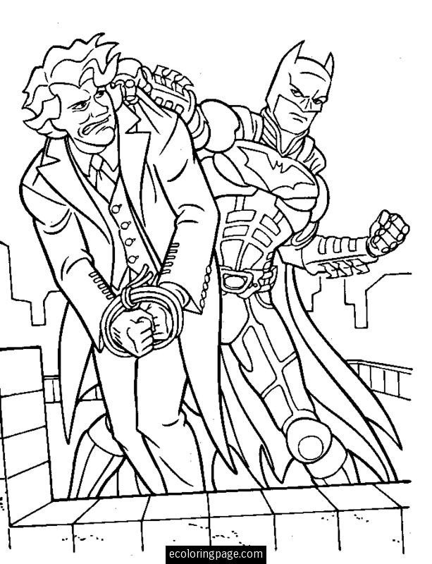 613x800 Batman Dark Knight Gets The Joker Coloring Page Printable Az