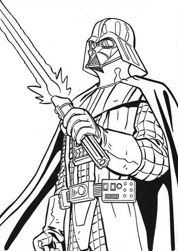 Darth Vader Coloring Pages Light Saber And Birthdays 600x844 Darth Vader Coloring Pages Light Saber And Birthdays