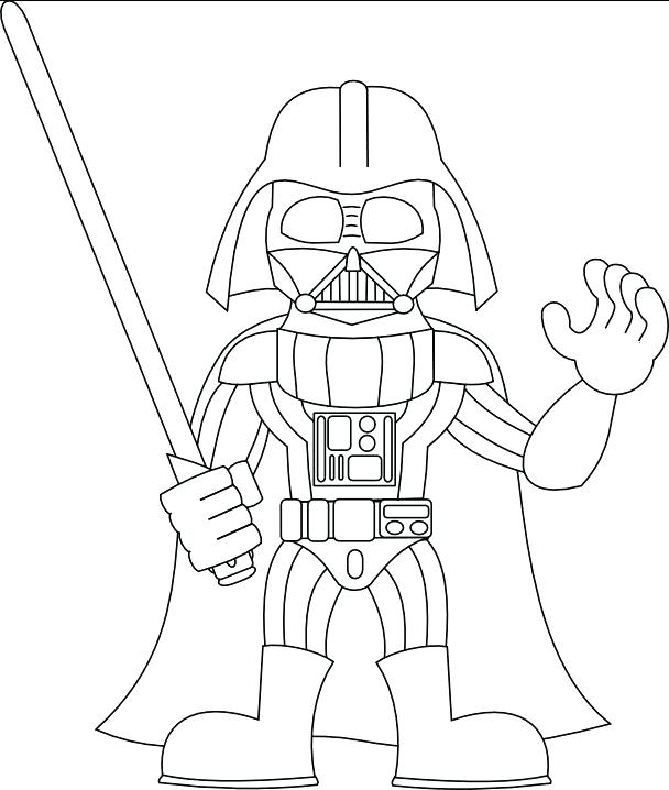 608x718 Darth Vader Coloring Page Darth Vader Coloring Pages Printable