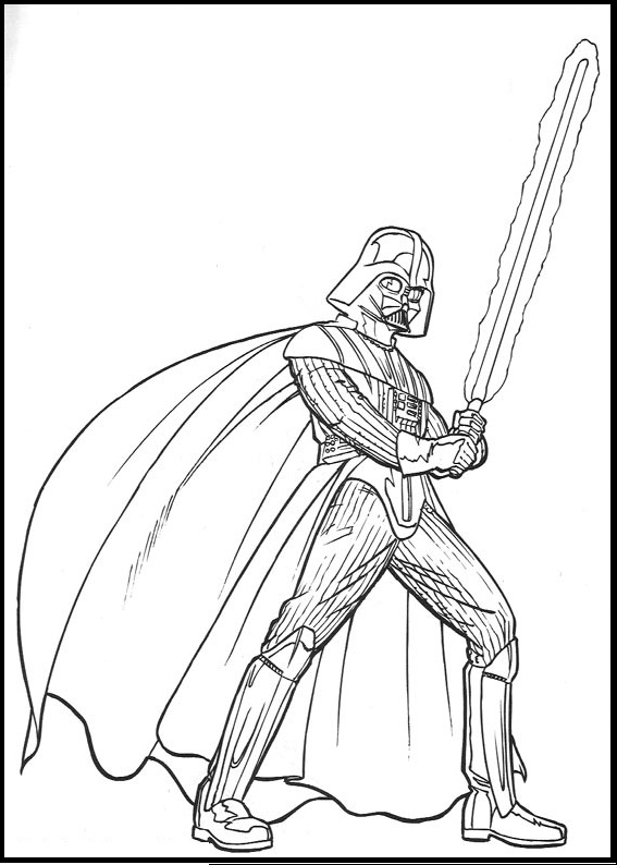567x794 Drawn Darth Vader Printable Pencil And In Color Coloring Pages