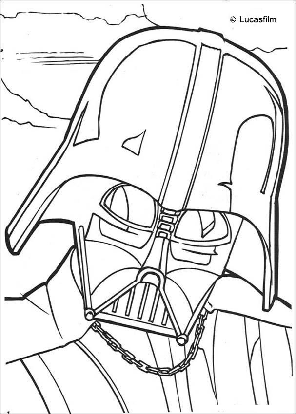 607x850 Go Green And Color Online This Darth Vader Mask Coloring Page. You