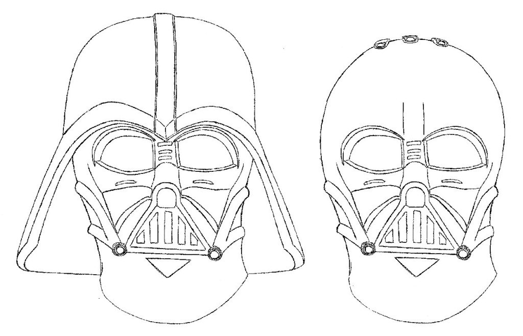Darth Vader Mask Coloring Pages 1024x657 Darth Vader Mask Coloring Pages
