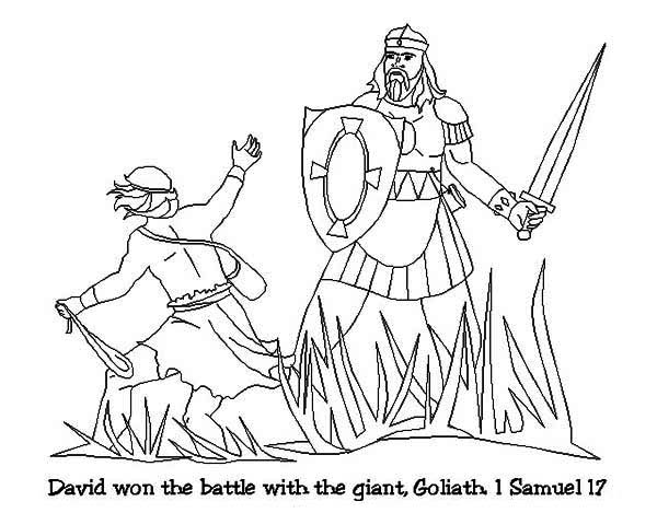 600x469 David And Goliath Coloring Pages