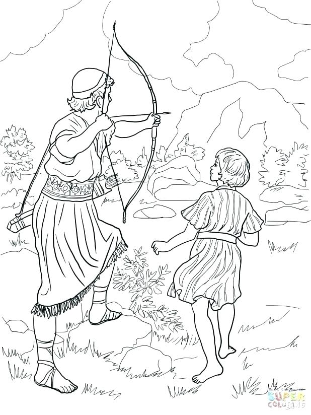 618x824 David Goliath Coloring Pages Printables And Hit With His Hand