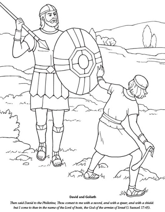 701x899 David And Goliath Coloring