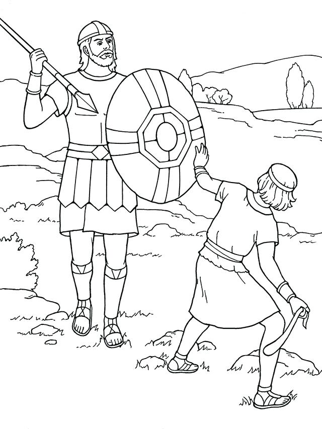 640x853 David And Goliath Coloring Page Murs