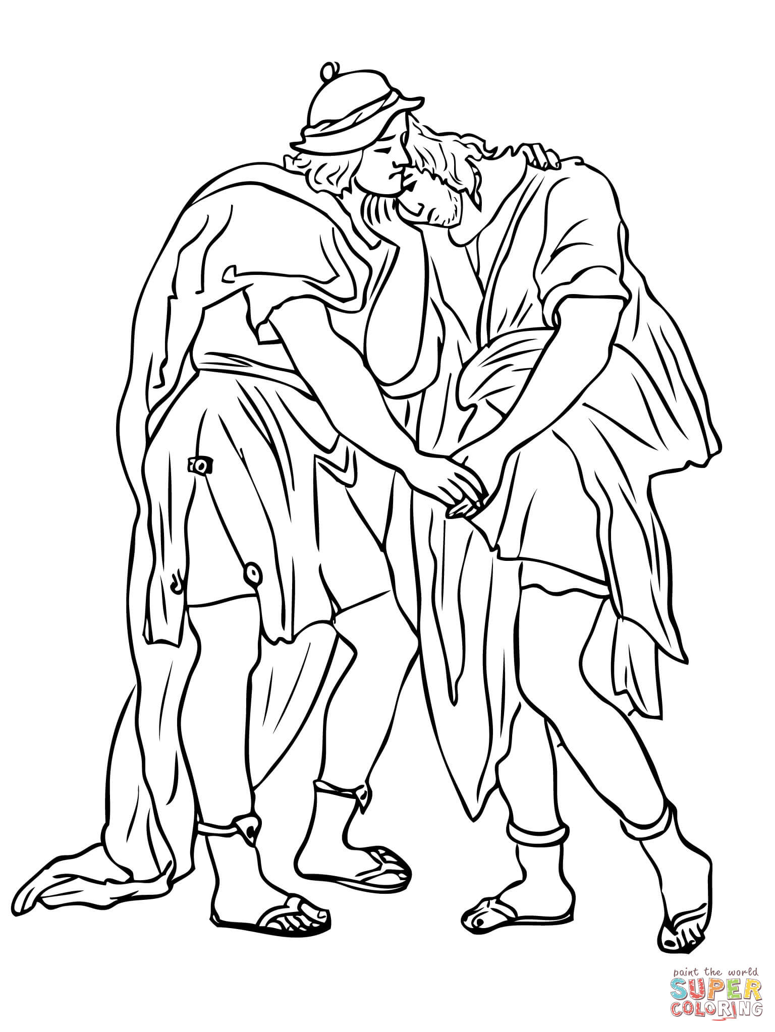 1536x2046 Jonathan And David Friendship Coloring Page Free Printable David