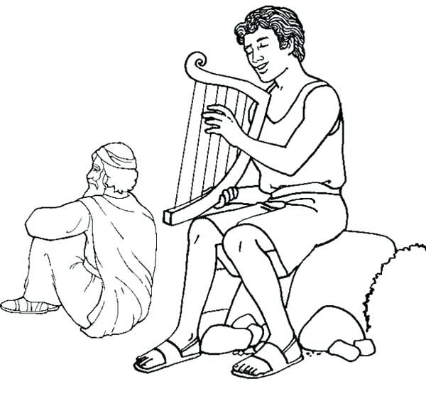 David And Saul Coloring Page at GetColorings.com | Free printable ...