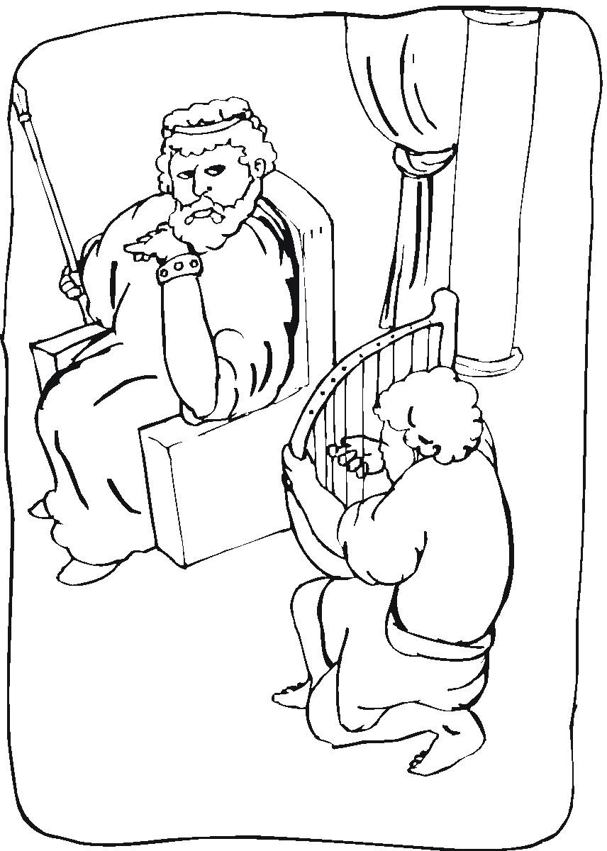 856x1200 Free Coloring Pages Of David Spares Saul Sketch Coloring Page