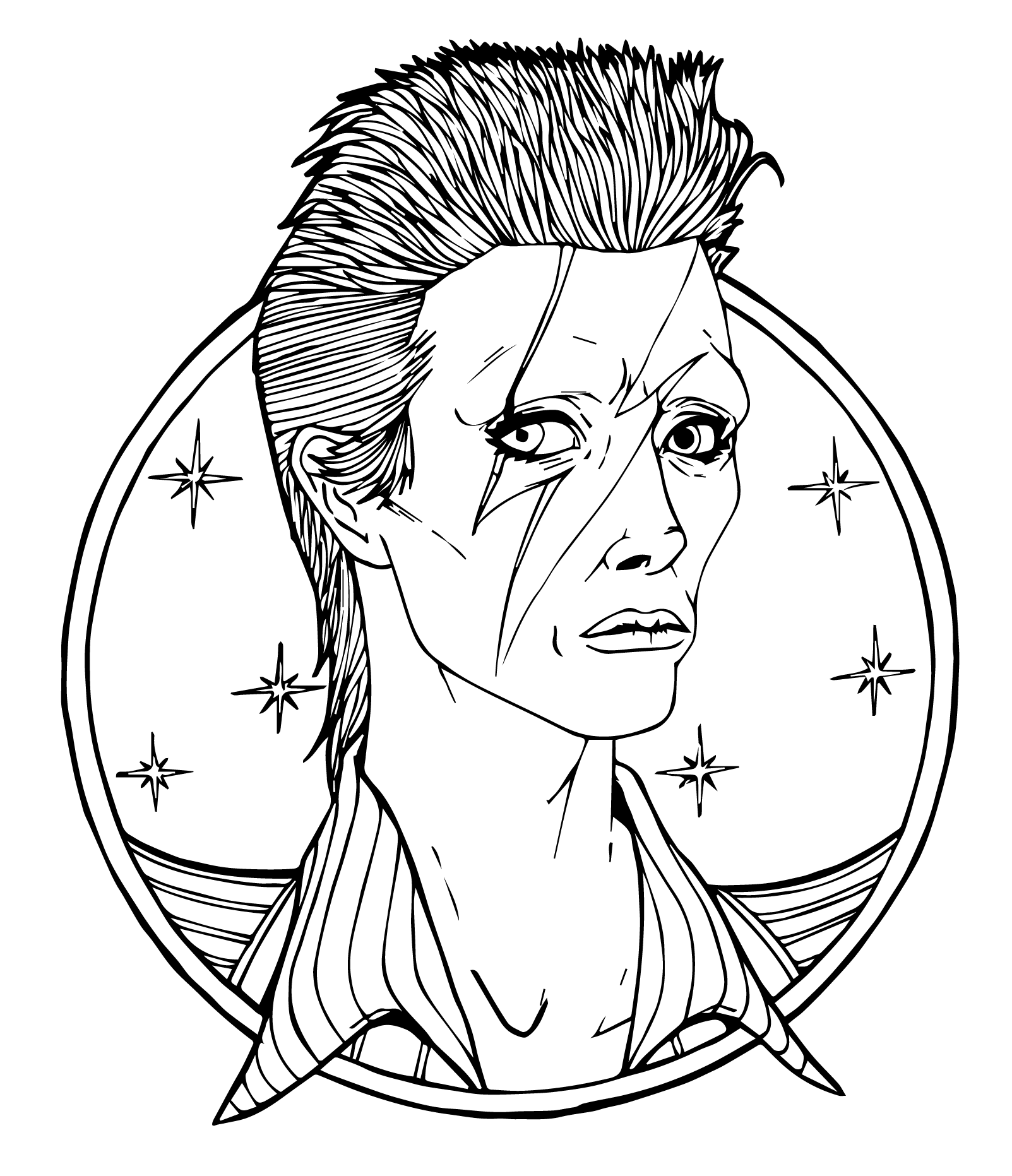 Download David Bowie Coloring Page By Austin Artist Austin Music 1603x1863 Download David Bowie Coloring Page By Austin Artist Austin Music