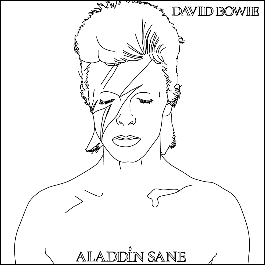 David Bowie Coloring Book 864x864 David Bowie Coloring Book