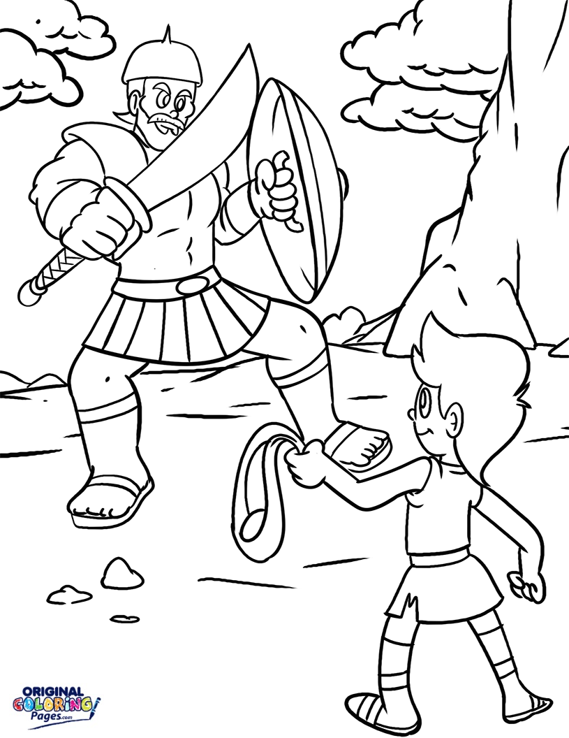 David And Goliath Bible Coloring Page Coloring Pages Original 815x1056 David And Goliath Bible Coloring Page Coloring Pages Original