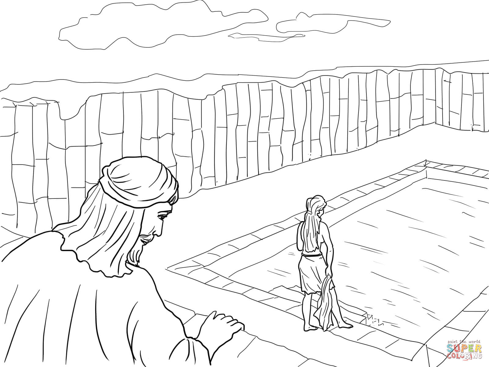 King David Coloring Page 1600x1200 King David Coloring Page