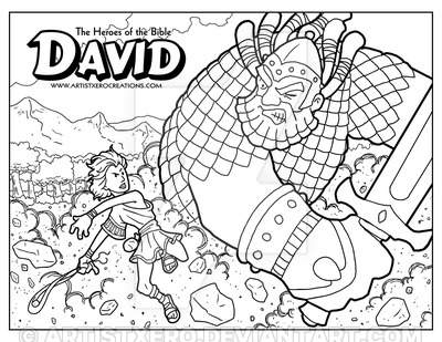 David Coloring Page By Artistxero 400x309 David Coloring Page By Artistxero