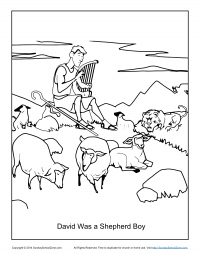200x257 David Was A Shepherd Boy Coloring Page