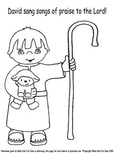 236x314 David The Shepherd Coloring Page Bible David