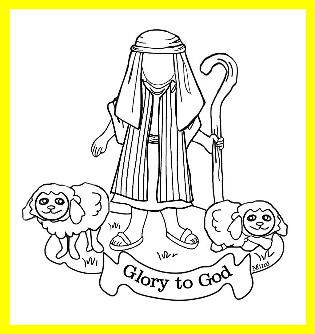 1024x1084 Shocking Coloring Pages Sheep And The Shepherd For David Boy Ideas