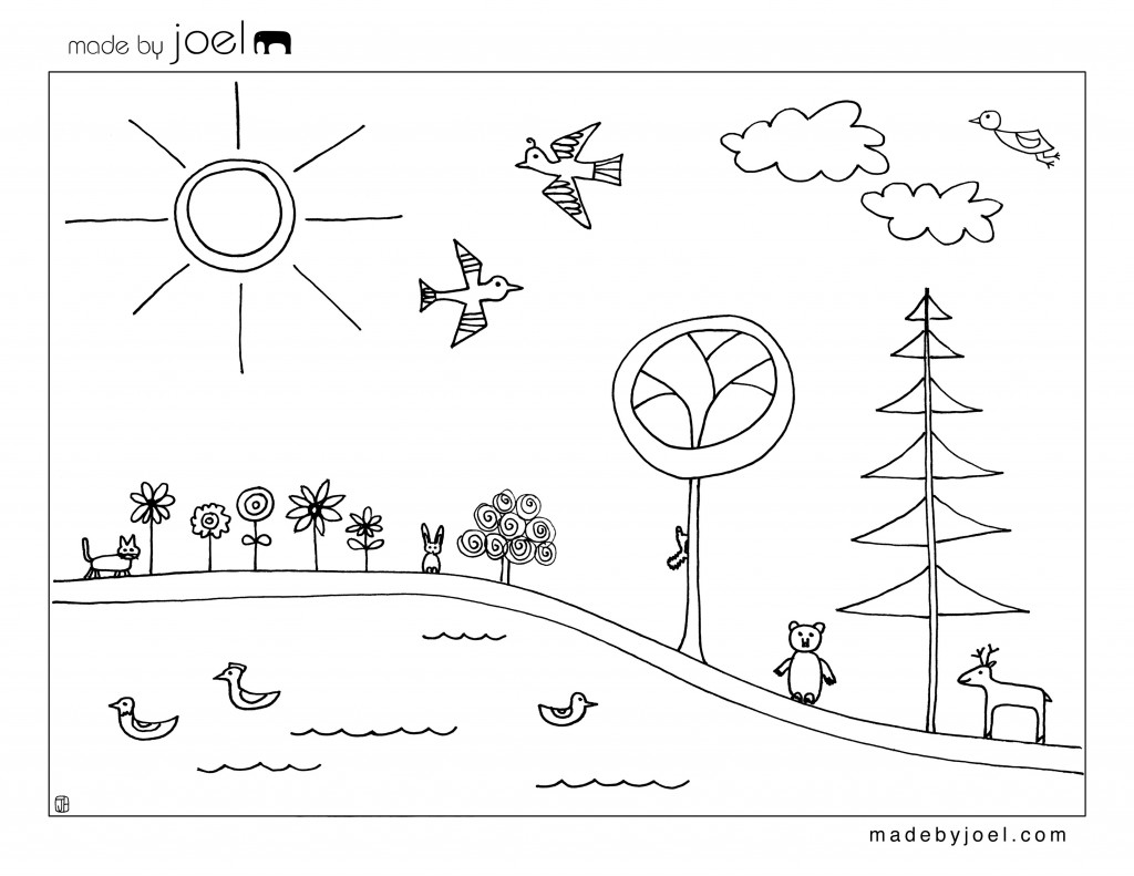 1024x791 Made By Joel Earth Day Coloring Sheet