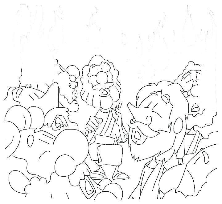 720x663 Pentecost Coloring Page