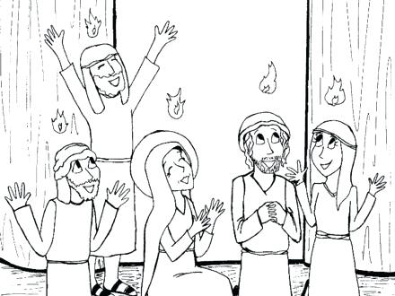 440x330 Pentecost Coloring Pages Coloring Page New Testament Coloring