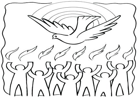 476x333 Pentecost Coloring Pages Coloring Trend Medium Size Holy Spirit