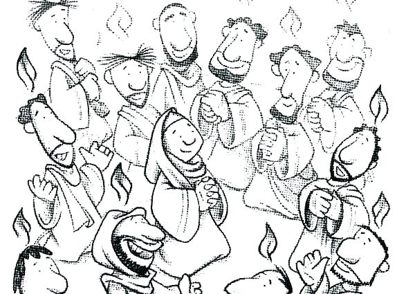 600x425 Pentecost Coloring Page