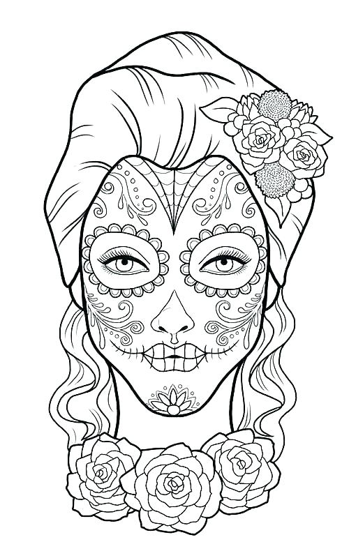 Day Dead Printable Coloring Pages Kids Coloring Day 500x800 Day Dead Printable Coloring Pages Kids Coloring Day