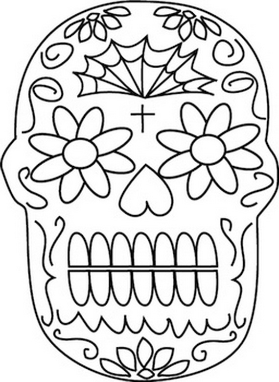 Day Of The Dead Coloring And Craft Activities 570x779 Day Of The Dead Coloring And Craft Activities