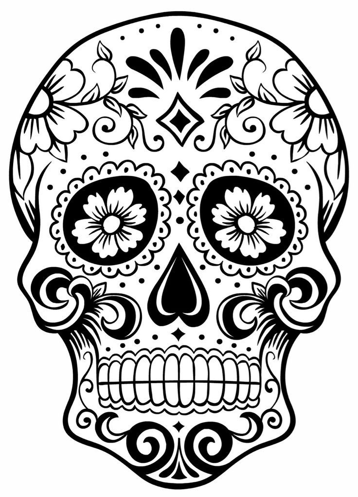 Sugar Skulls Coloring Pages Inspirational Sugar Skull Colouring 736x1020 Sugar Skulls Coloring Pages Inspirational Sugar Skull Colouring