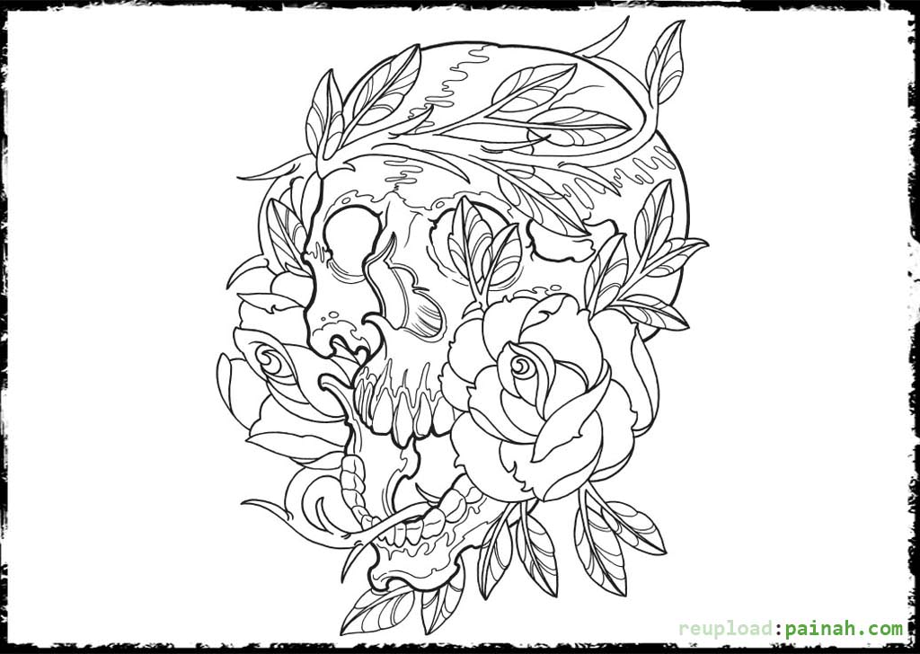 Day Of The Dead Coloring Pages 1024x728 Day Of The Dead Coloring Pages