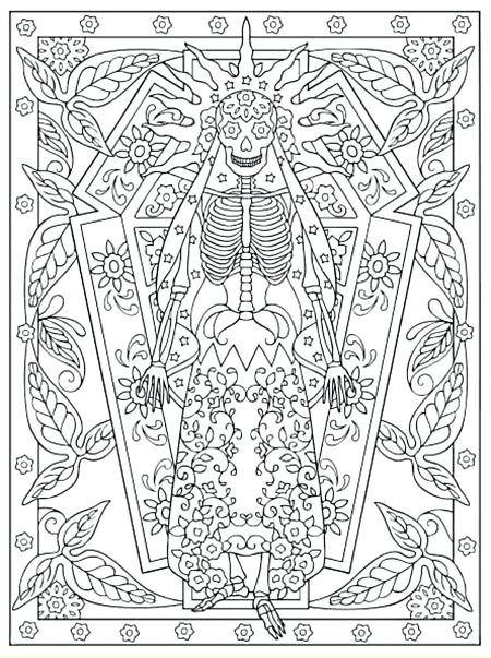 450x603 Day Of The Dead Coloring Pages Day Of The Dead Skull Free Coloring