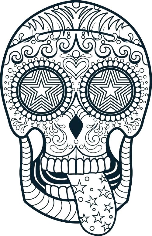 500x777 Day Of The Dead Coloring Sheets Also Free Skull Coloring Pages