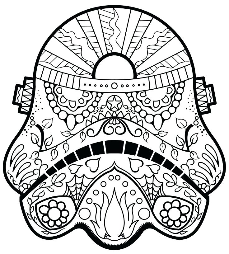 736x816 Day Of The Dead Coloring Pages Star Wars Mandala Coloring Pages
