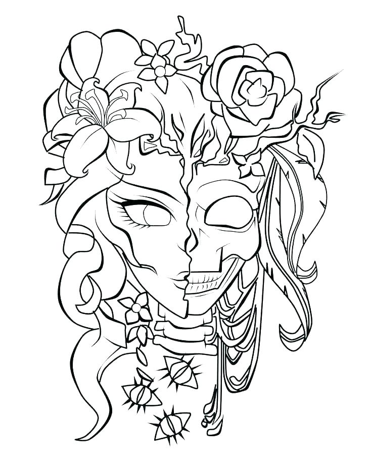 Day Of The Dead Girl Coloring Pages at GetColorings.com | Free ...