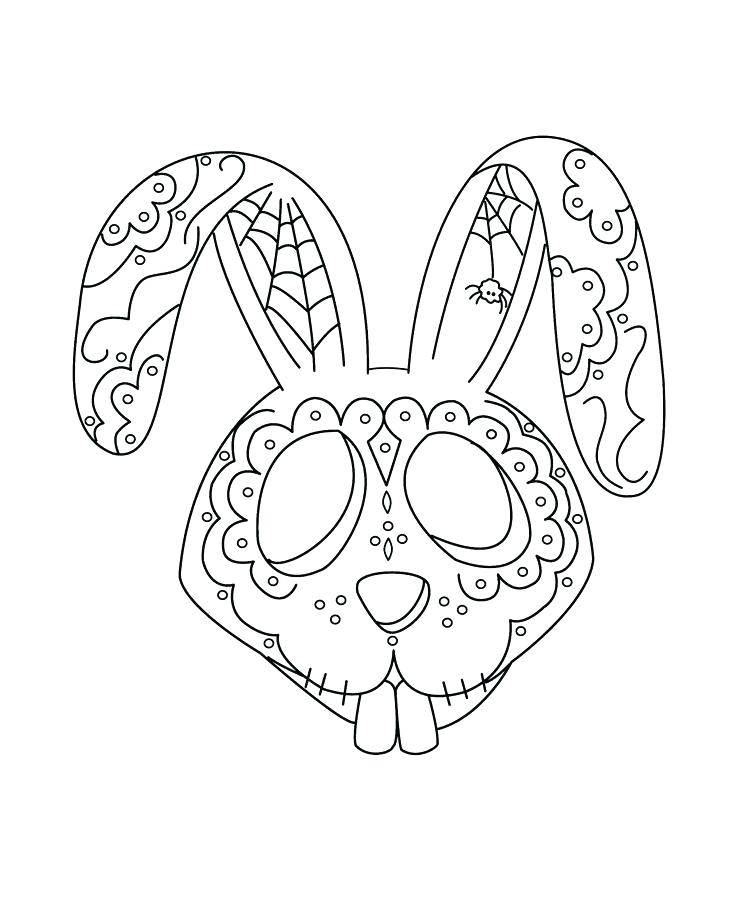 Day Of The Dead Mask Coloring Page at GetColorings.com | Free printable ...