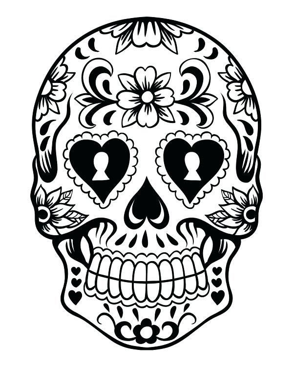 600x750 Coloring Page Pin Drawn 4 Mask Day Of The Ad Sugar Skull Coloring
