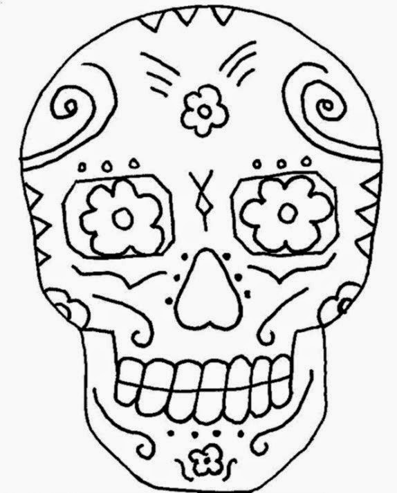 574x713 Mexican Skull Coloring Pages. Therapy Coloring Pages For Adults