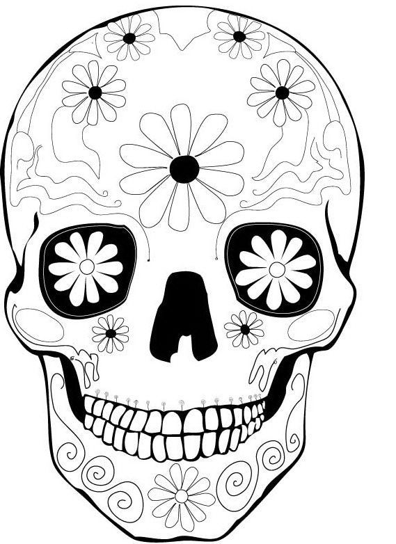 Dia De Los Muertos Printable Coloring Pages Day Of The Dead 569x782 Dia De Los Muertos Printable Coloring Pages Day Of The Dead
